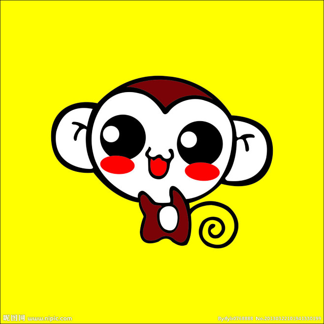卡通可爱嘻哈猴