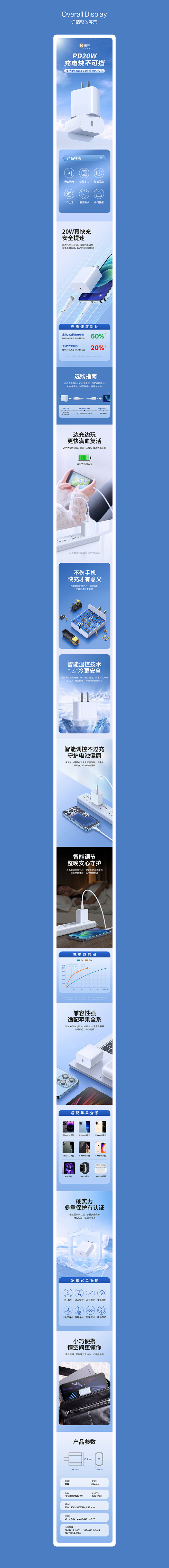 PD 20W充电器详情页详情页设计