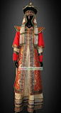 Traditional Chinese Mongolian Princess Clothing and Hat Complete Set for Women