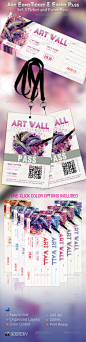 Art Expo Ticket and Event Pass Template - GraphicRiver Item for Sale