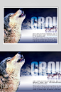 创造辉煌创意高端动物企业文化海报
