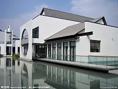 现代风格的徽派建筑