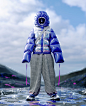 Clothing Collection colorful Digital Art  Fashion  fluid marvelous designer mask organic portrait