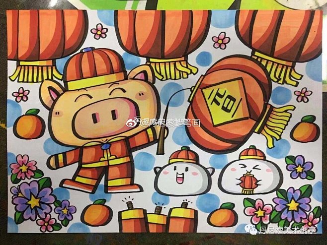 丹尼索蜡笔画的照片微相册