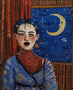 #恋物插画# 俄罗斯插画家mysweaterhome的作品里时常出现黑暗的精灵少女，用浓重的色彩表现童话般的形象，给画面增添一丝神秘诡谲的氛围。
ins:mysweaterhome ​​​​