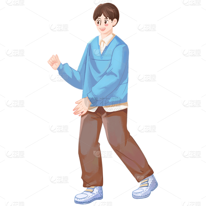 手绘-男性人物插画4