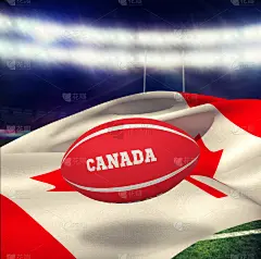 加拿大橄榄球的合成图像