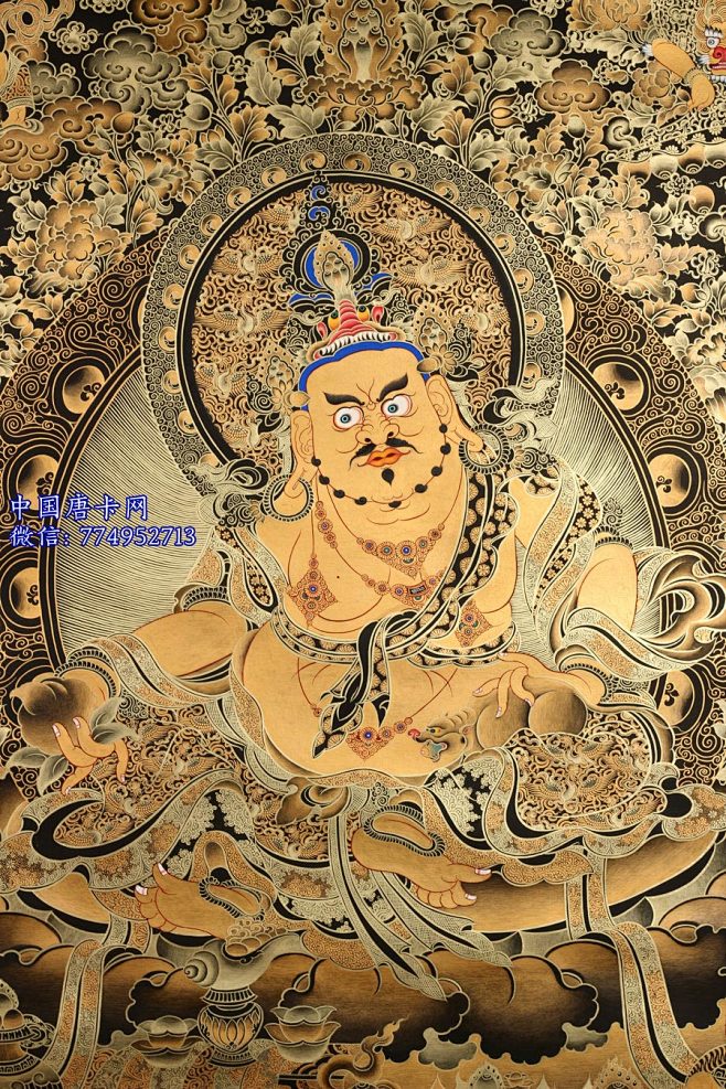 黄财神黑金唐卡[000957]_中国唐卡...