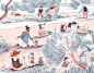 #云朵绘本馆#英国插画师 Rachel Stubbs 的绘本《我的红帽子》，讲述了一个与帽子有关的传承故事。绘本已入选今年的博洛尼亚插画展，可惜画展因为疫情取消，最新消息是可能改为线上平台展示。 ​​​​