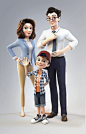 Superhero family, Piotr Majkutewicz : My "new" project which I made half a year ago with cooperation with Creative Agency Meggot.
Superhero family made entirely in Blender. Presented in two versions - casual and super :)
I was responsible for al