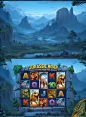 Game Art slot casino game design  2д artificial intelligence Slots gambling Dinosaur Digital Art 