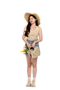 夏季假期出游旅行旅游少女人物免抠元素