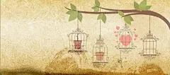 树枝笼子复古纹理psd背景图_新图网 https://ixintu.com 复古 树枝 爱心 盆栽 笼子 纹理 海报banner 质感
