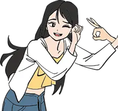 日韩漫画风人物插画-女