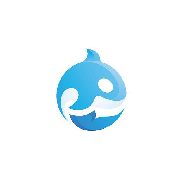 鲸鱼虎鲸，logo标志矢量图素材