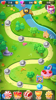 ui游戏界面关卡地图