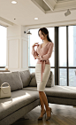 ▼SonYoonJoo▲190221图片_RO更新(浅玫黛粉斜纹束腰彩香职业裙)_看图_孙允珠吧_百度贴吧