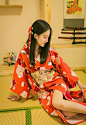日系和服鲜艳美女侧颜美丽动人_唯美写真_4493美女图片