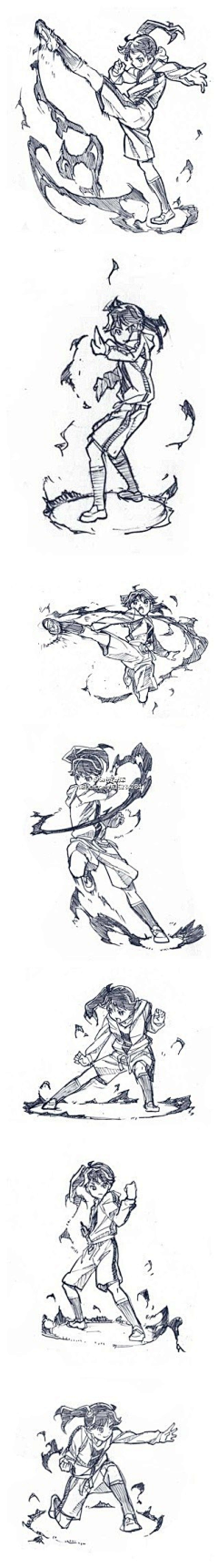 流浪的拉拉采集到漫画人体动态