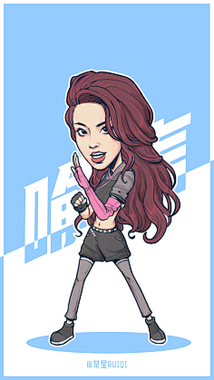 采集小诗啊-采集到爱豆应援青春有你 插画 q版 手绘人物 安崎采集小诗