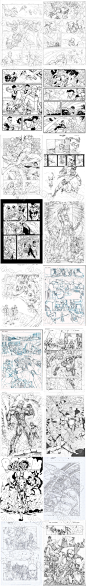 300张欧美漫画分镜稿原稿手稿集 下卷 漫画速写手绘插画素材参考-淘宝网