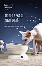 猫碗陶瓷猫粮碗保护颈椎防打翻水碗猫咪食盆斜口高脚饭盆宠物用品-tmall.com天猫