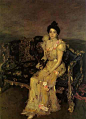俄罗斯肖像画家瓦伦丁·亚历山德罗维奇·谢洛夫(Valentin Alexandrovich Serov)油画作品(9)