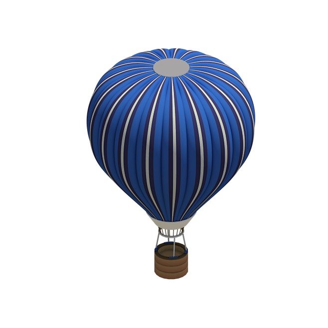 C4d云朵热气球3D立体模型