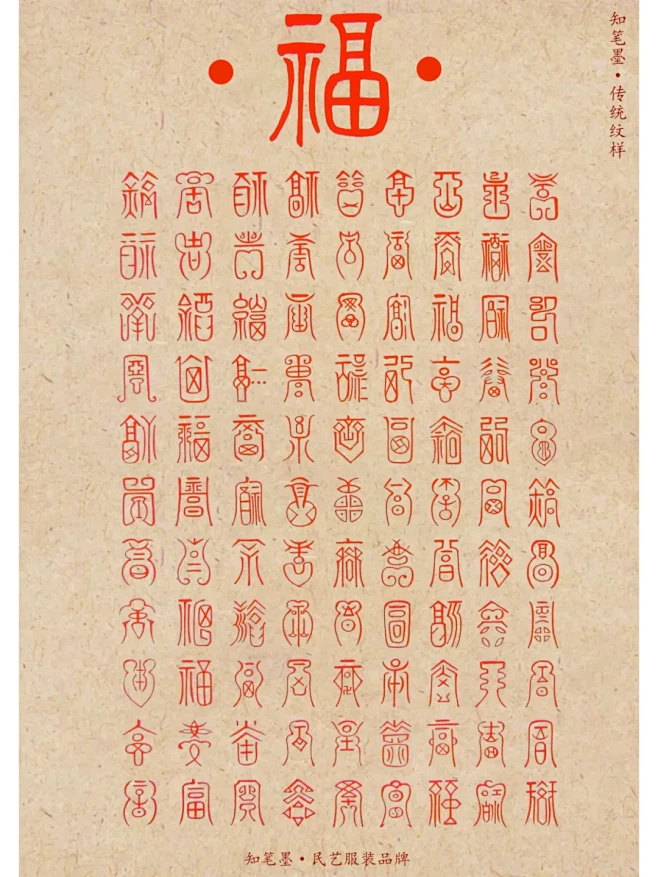 新年到，写百福！福字的100种写法教程 - 小红书图片_百福图图片素材-花瓣网