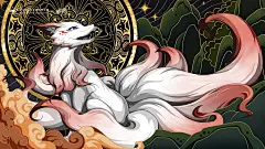 《山海经——九尾狐》_插画-绘王社区