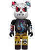 预订Be@rbrick World Wide Tour 400% Tokidoki 吸血鬼小熊 彩色