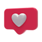 Message Notification 3D Illustration