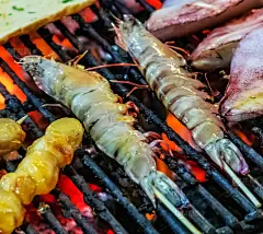 火焰,背景,对虾,黑色虎虾,食品,炊具,热,赫蕉属,东方食品,希腊