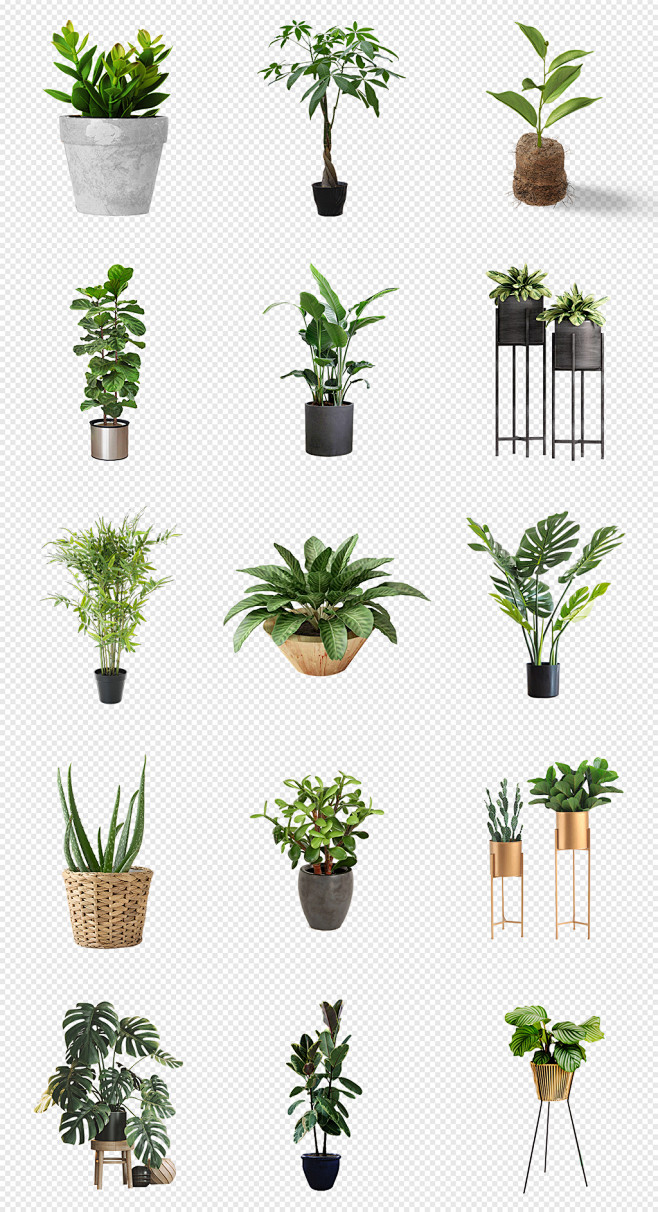 北欧风室内装饰绿植摆件PNG免抠素材
