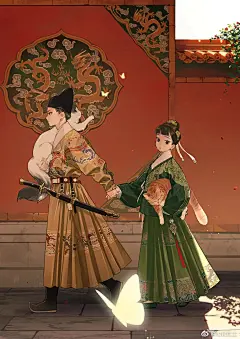 古风插画｜画师loli武士，汉服，明朝元素