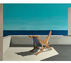 北欧极简波兰小众插画艺术人物装饰画客厅卧室玄关蓝色现代挂画壁-单品-美间（软装设计采购助手）
