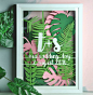 personalised tropical leaf multi layered papercut by the portland co | notonthehighstreet.com