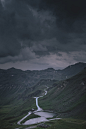 Car parked near the lake in Grossglockner High Alpine Road.