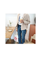 瘦竹竿自制私物韩国简洁大口袋挽袖设计短款随性风麻料小西装外套-淘宝网