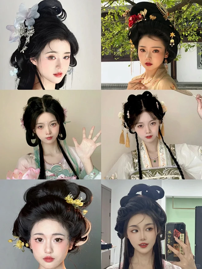 给客妹收集一波小红薯大神的汉服发型参考！...