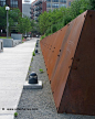 Corten steel retaining wall