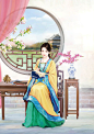 古风  手绘  美人