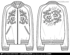 棒球服外套正反面款式图ai