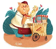 Emanuela Di Donnaの插画：流畅与灵感_作品 : 意大利插画师Emanuela Di Donna，她的作品线条流畅、灵感爆棚。在behancehe和ins上都能找到这位插画师。在她的作品里还有几张哈利波特，哈迷能错过么？…