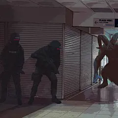 等待拐角插画图片壁纸