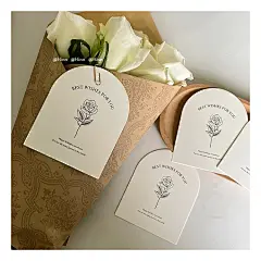 Hinn 花花拱形卡~原创礼物包装明信片礼品花束装饰用拍照道具贺卡-淘宝网
