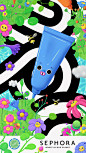 Advertising  characterdesign Earthday ILLUSTRATION  makeup Nature product sephora Social media post UI/UX