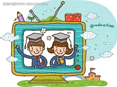 电视机|卡通画|卡通人物|卡通人物图片|漫画人物|人物素材|人物图片|矢量人物|云朵