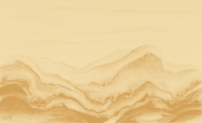 新中式 水墨 抽象 山水 意境 手绘 壁...