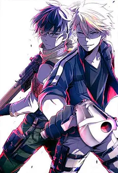 动漫人物手绘插画：少年，那些帅气的枪手！